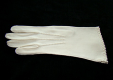 sueded rayon 1950's gloves