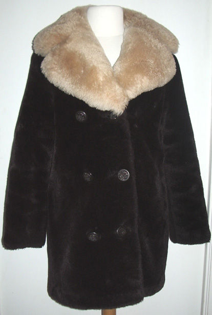 vintage 1960s faux fur coat