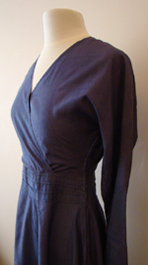1940s wrap dress side