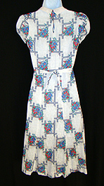 back of 1940's dress