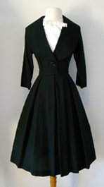 vintage black 1950's dress
