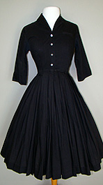 vintage 1950's shirtwaist dress