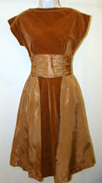 vintage 1950's brown party dress