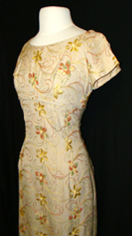floral embroidered 50's dress
