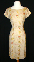 vintage embroidered 1950's dress