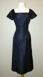 navy blue 1950's dress