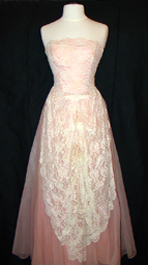 pink vintage 50s dress