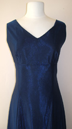 metallic blue 60's dress