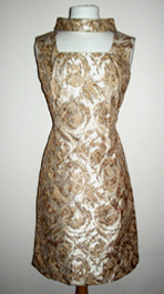 vintage 1960s brocade evening dress