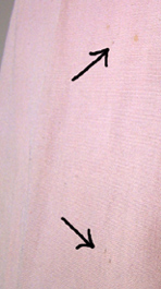 pin marks on 60's dress