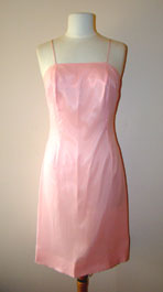 pink slip 1960s dress