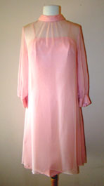 pink two piece 1960's dress