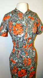 tropical 1960's dress