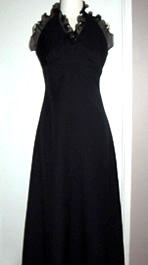 vintage 1970's halter dress black