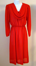 red 1980's dress