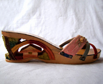 vintage 1940's wooden shoes