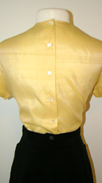 back of 1960's blouse