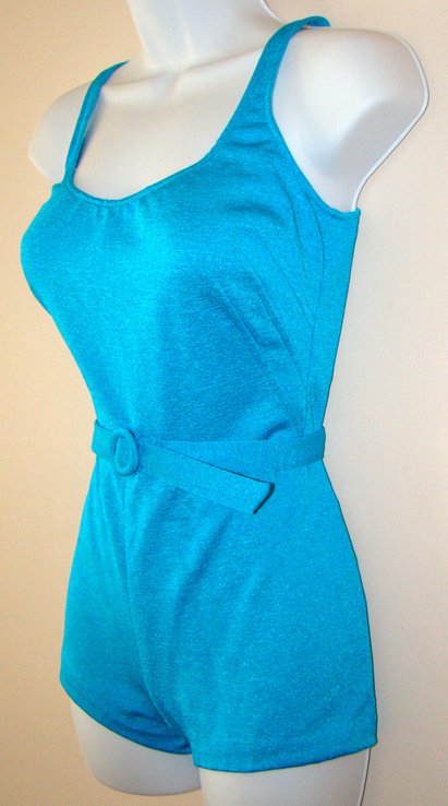 Blue Vintage 1960's Bathing Suit - Proper Vintage Clothing